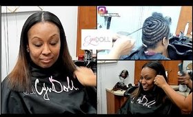 Full sew in with leave out MIDDLE PART