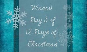 Winner - Day 3 of 12 Days of Christmas Giveaway