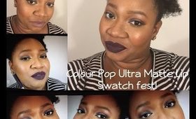 ColourPop Ultra Matte Lip Swatchfest