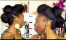 Easy Edgy Updo on Natural Hair