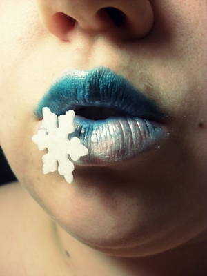 Cool, frost inspired lips