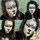 Leopard face paint !