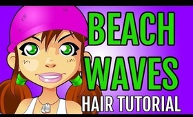 Beachy Waves Hair Tutorial - Super Easy Wavy Beach Hair for Long Hair