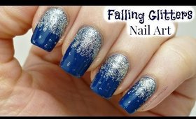 Easy and Quick Falling Glitters Nail Art Design For Beginners!