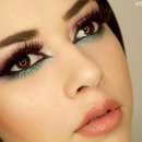 Arabian Gypsy Makeup Tutorial| Colourful Makeup Ft. Makeup geek| Lujainsbeauty101