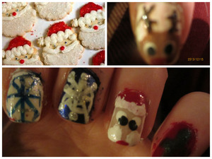 Yea, I have wanted to do nails similar to this forever, so glad it is this time so I can. The top left picture is not mine, I found it on the internet here: http://favim.com/image/300056/. Who else is exited for Christmas?