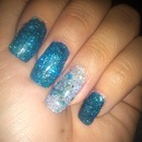  glitter gel nails :)