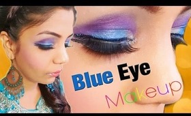 SEXY GLAMOROUS glittery COBLET BLUE AND PURPLE EYE MAKEUP FOR EID TUTORIAL