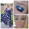 Blue and White Eyeshadow Look