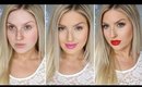 Day to Night Makeup Tutorial ♡ Pop of Color! Bright Lips