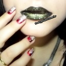 Black and gold goth lips!