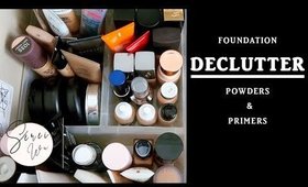 MAKEUP DECLUTTER |  FOUNDATIONS, POWDERS, & PRIMERS