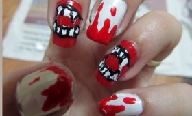 Halloween Vampire Nails