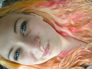 Pink and Orange hair, I loved this, but it faded very quickly.