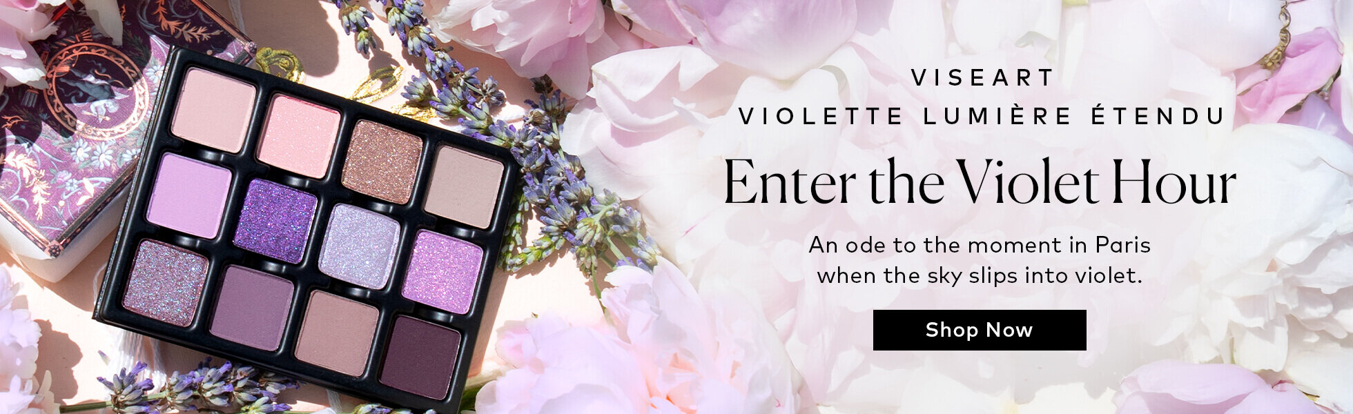An ode to the moment in Paris when the limestone glows, the Seine darkens, and the sky slips into violet. Shop the Viseart VisePRO Étendu Palette in Violette Lumière on Beautylish.com