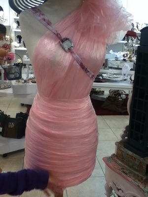 Trash bag dress!! LOL!! 
