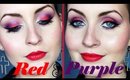 Red & Purple Glitter Makeup: Electric Palette