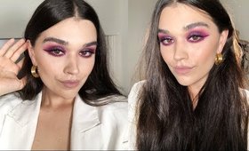 Combining my Fav things in a makeup look, glitter, purple, monochrome