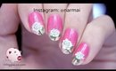 Easy white roses nail art tutorial for Valentine's Day