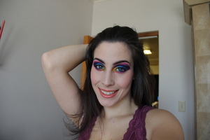 My tropical paradise look =0] I was feeling very springy this morning. To see how I got the look check out my tutorial http://www.youtube.com/watch?v=9QVV5cqR6xM