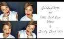 How to Easy Cat Eye Effect & Red Lips Perfect  | Luxe Beauty