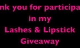 Lashes & Lipstick GAW Winner