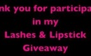 Lashes & Lipstick GAW Winner