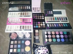 I bought a LOT of palettes. some are going to my daughter for her birthday, the rest are mine. 