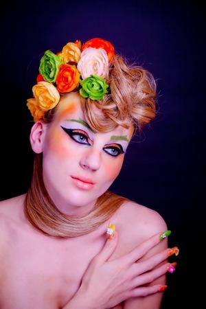 Hair makeup, styling, photographed by myself