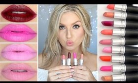 Top 10 MAC Lipsticks & Swatches! ♡ Nudes, Pinks, Oranges, Purples & Darks!