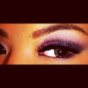 Used YSL Ombres 5 Lumieres #4 palette, literally have all the purples u need to create this party look