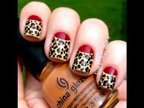 cheetah print nail art tutorial