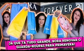 GASTEI MAIS DE 3 MIL REAIS EM ROUPAS NA FOREVER 21, ZARA E ADIDAS: Roupas de Primavera!