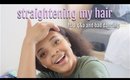 straightening my hair ft. questions and bad dancing