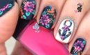 Hibiscus Flower Anchor Nails by The Crafty Ninja
