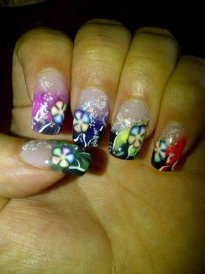 this is what i did on my left hand... 