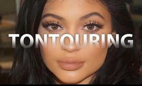 TONTOURING TUTORIAL!  (CONTOURING WITH FAKE TAN!) I KID YOU NOT!