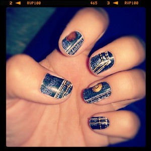 I used some nail wraps :)