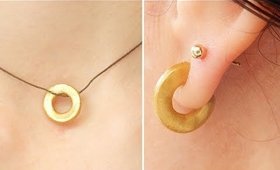 DIY Donut Inspired Necklace and Hoop Earrings