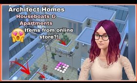 Sims Freeplay  - 🧱ARCHITECT HOMES REVIEW  👈🏻 -  🏣Penthouse Apartments & Houseboats🚢