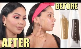 NEW Fenty Beauty HYDRATING Foundation on OILY SKIN