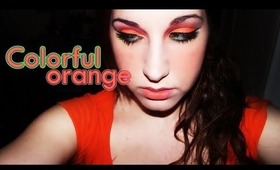 Colorful Orange Makeup
