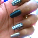 Blue & Gold Nails :)
