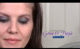 Makeup Look | Green & Purple Shimmer