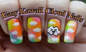 Kawaii Cloud Nail Art | Simple Nail Design Tutorial | Stephyclaws