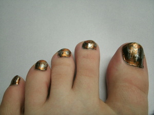 steampunk toe nails