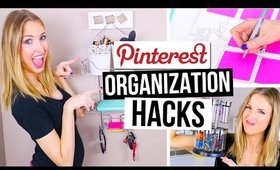 PINTEREST HACKS... TESTED! #4 || Desk & Room Organization!