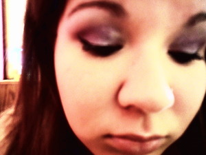 This is a purple  silver smoky eye I did a while ago.