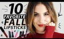 10 FALL Lipsticks You NEED To Try! | Lip Swatch | Jamie Paige