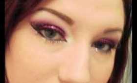 purple and silver party makeup